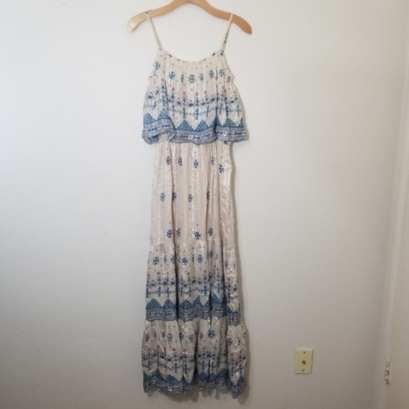 Joie Sorne B Silk Maxi Tiered Dress - Picture 5 of 7